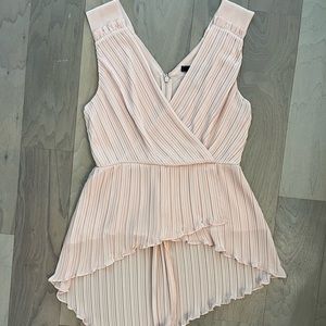 BCBG Maxazria pleated blush top. Brand new.